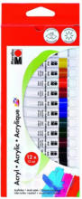 PAGRO DISKONT MARABU Acrylfarben-Set 12 x 12 ml mehrere Farben