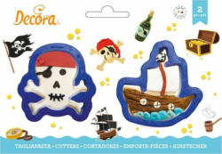 Ausstecher-Set ”Totenkopf und Piratenschiff” 2 Teile