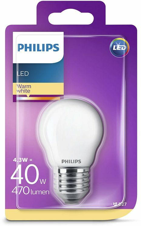 PHILIPS LED-Lampe in Tropfenform E27 4,3 Watt matt warmweiß