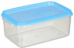 PAGRO DISKONT Tiefkühldosen-Set rechteckig 3 x 0,75 Liter transparent/blau