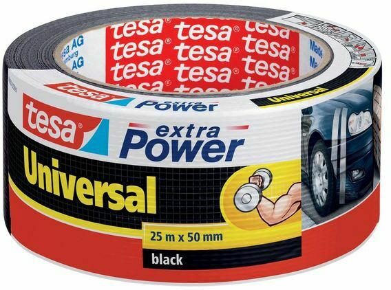 TESA Gewebeband "extra Power Universal" 25 m x 50 mm schwarz