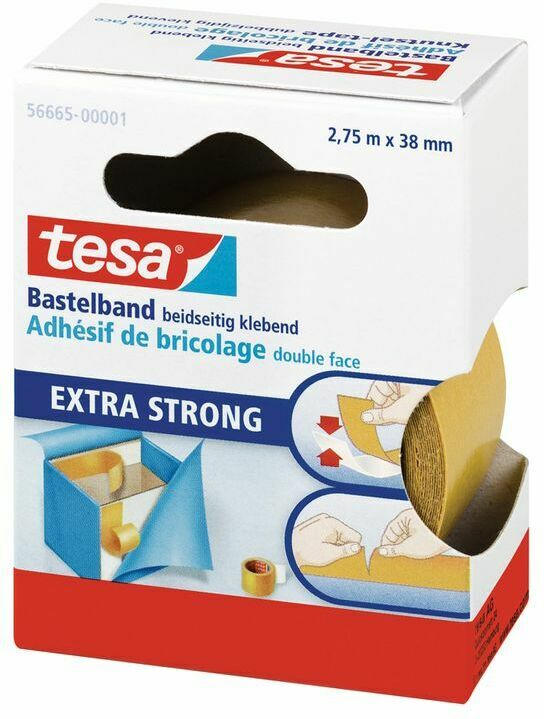 TESA Bastelband doppelseitig 2,75 m x 38 mm braun