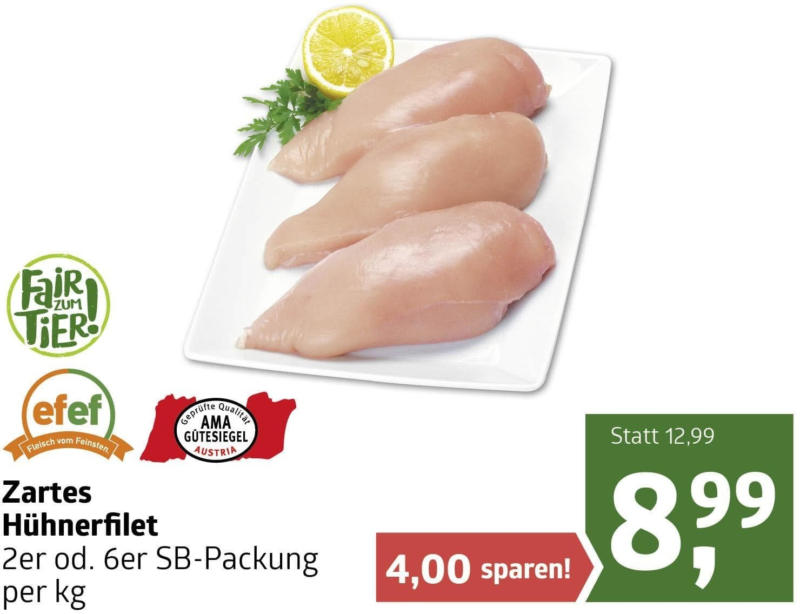 Zartes Hühnerfilet