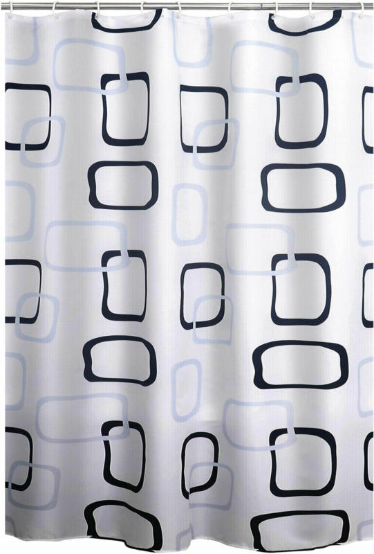Duschvorhang „Geo“, Textil, 180x200 cm