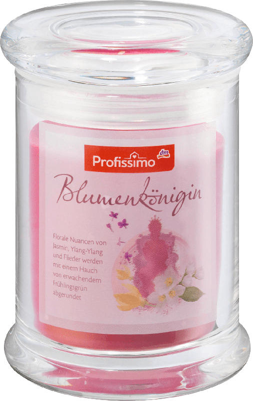 Profissimo Duftkerze Glasdeckel rosa/pink