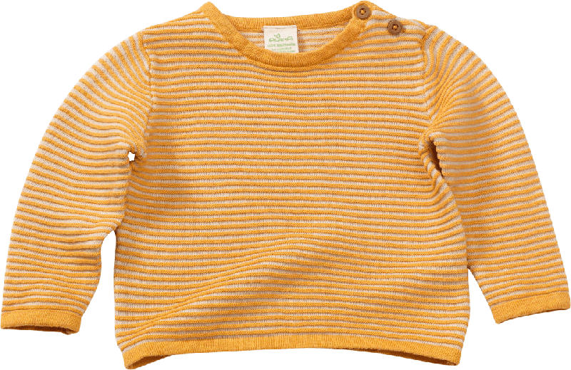 ALANA Baby Pullover, Gr. 68, in Bio-Baumwolle, gelb, weiß