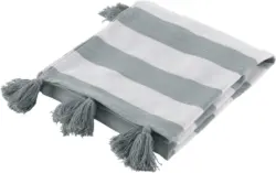 Decke Lilly in Grau/Weiß ca. 125x150cm