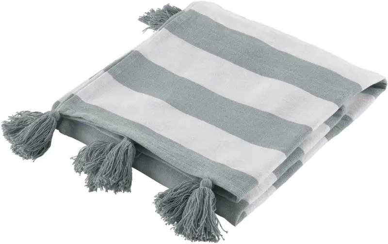 Decke Lilly in Grau/Weiß ca. 125x150cm