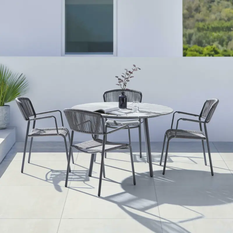 Gartengarnitur 'Leandro', grau