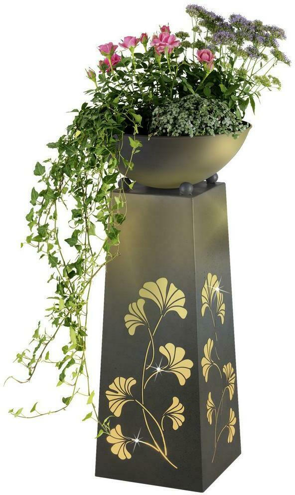 LEDDekosäule mit Schale Easymaxx Ginko H 69,5 cm ️ Online von Möbelix