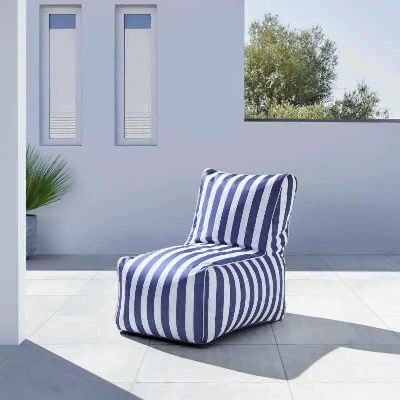 SITZSACK blau/weiß, Isabella, 90x90cm