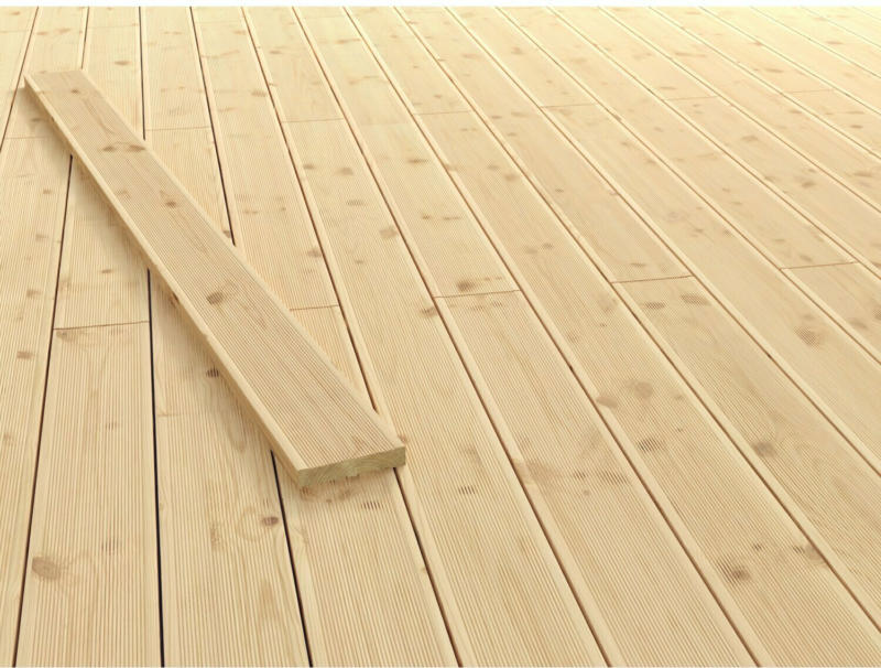 Terrassendielen Douglasie in geriffelt/glatt 2,1 cm x 12 cm x 200 cm