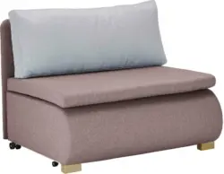 Schlafsessel in Rosa mit Rückenkissen