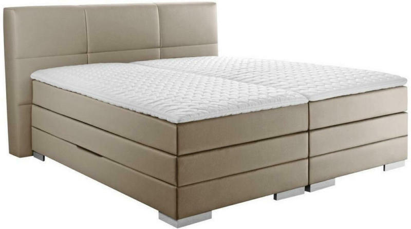 Boxspringbett 'Prinz' H3 140/200 cm in Schlammfarben