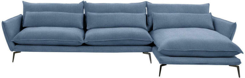 Wohnlandschaft in Textil Blau