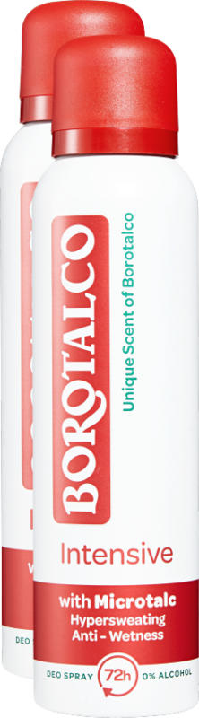 Deodorante Spray Intensive Borotalco , Unique Scent of Borotalco, 2 x 150 ml
