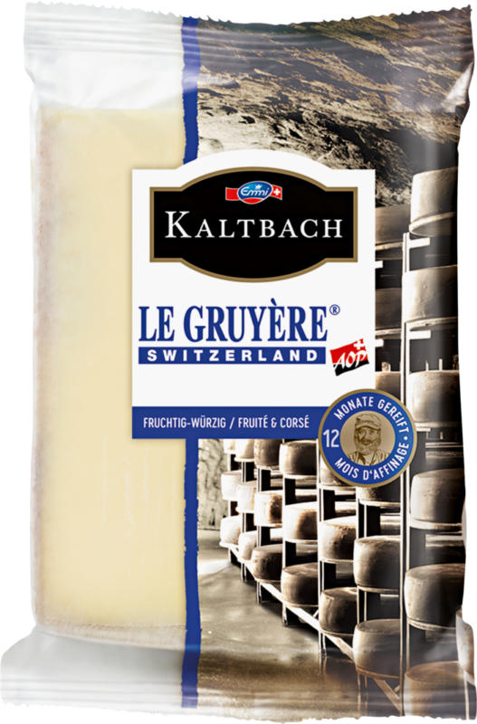 Fromage Le Gruyère AOP Kaltbach Emmi, 250 g