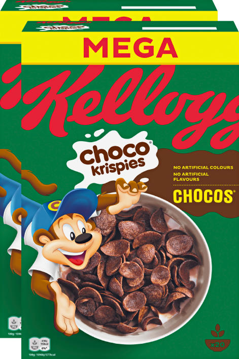 Kellogg’s Choco Krispies, 2 x 600 g