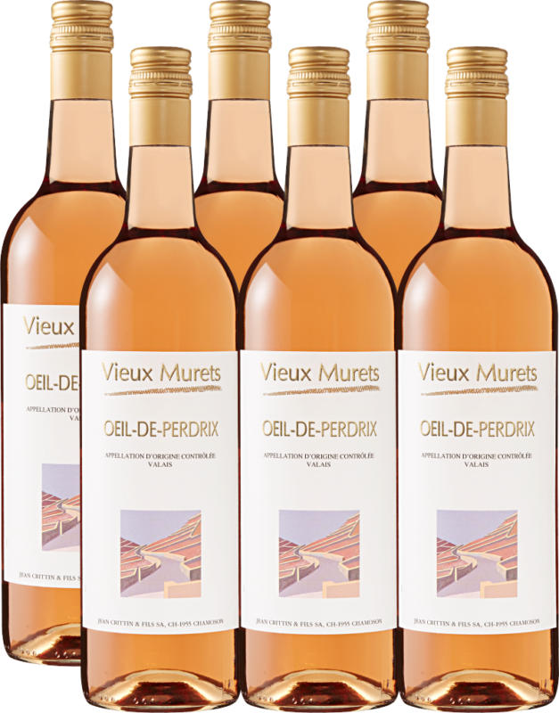 Vieux Murets Œil-de-Perdrix du Valais AOC, 2016, Wallis, Schweiz, 6 x 70 cl