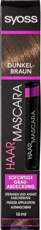 Syoss Haar Mascara Dunkelbraun, 16 ml