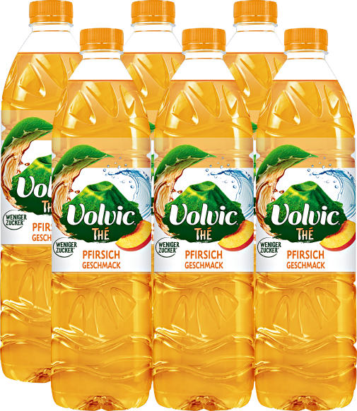 Volvic Tee Pfirsich, 6 x 1,5 Liter