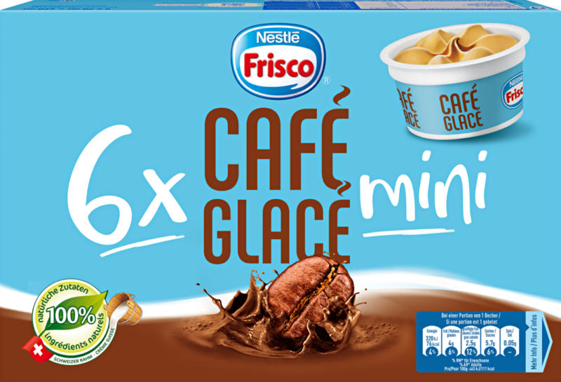 Gelato al caffè Frisco, Mini-coppette, 6 x 70 ml