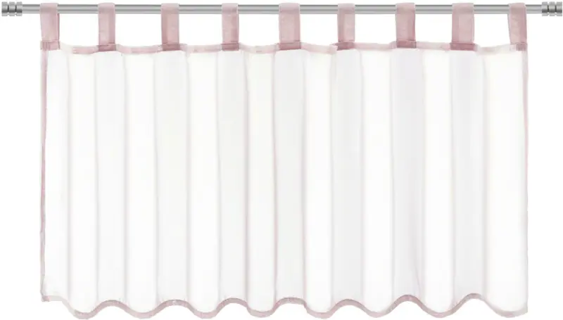 Kurzgardine Hanna in Rosa ca. 145x50cm