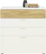 m&ouml;max Kommode in Wei&szlig;/Eichefarben
