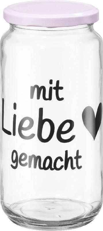 Dekorieren & Einrichten Vorratsglas mit Metalldeckel 'mit Liebe gemacht'