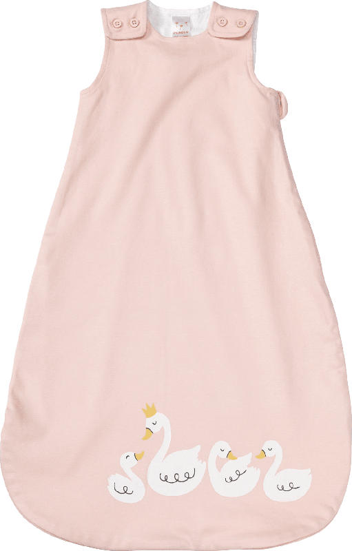 PUSBLU Baby Schlafsack, Gr. 60 cm, in Bio-Baumwolle und recyceltem Polyester, rosa