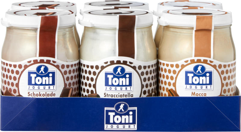 Yogurt Toni , assortiti: Cioccolato, Stracciatella, Moca, 6 x 180 g