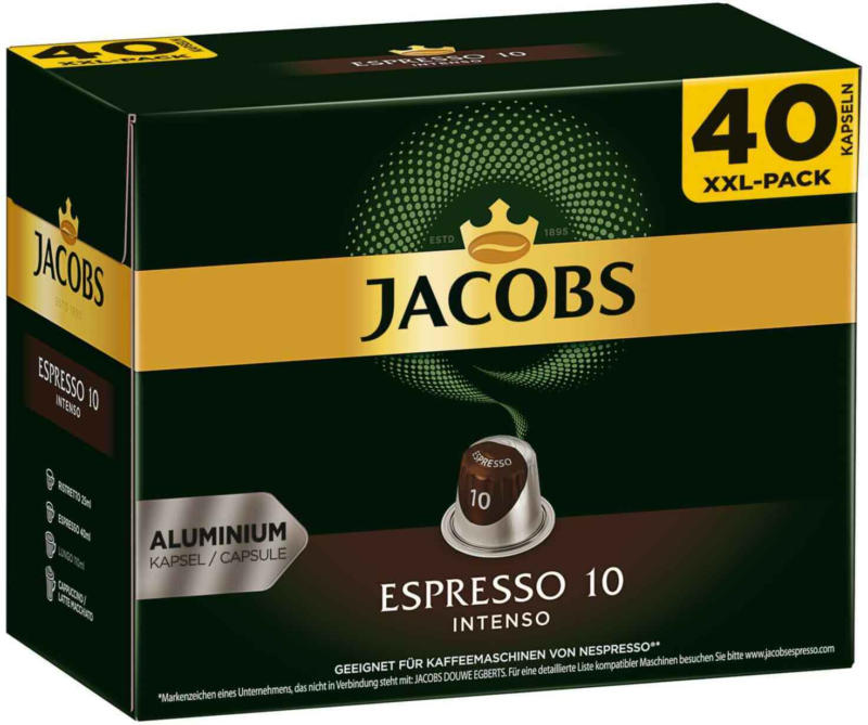 Jacobs - Espresso 10 Intenso 40 Kapseln -