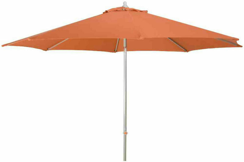 Mittelstockschirm „Alu-Push Pro“, Ø300 cm, silber/terrakotta Terrakotta