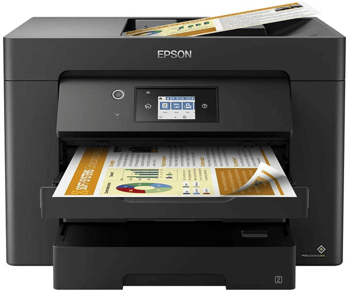 Epson Multifunktionsdrucker WorkForce WF-7835DTWF, 12 S/min Farbe, DIN A3, Wi-Fi, Tinte, Schwarz