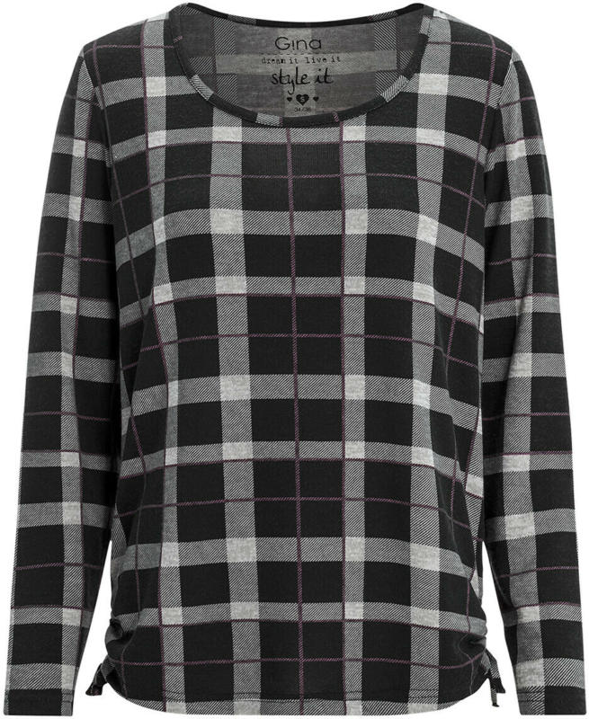 Damen Langarmshirt im Karo-Dessin (Nur online)