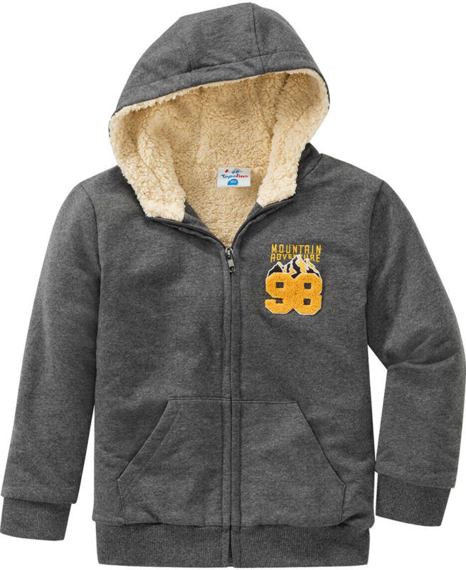 Jungen Sweatjacke mit Teddyplüsch (Nur online)