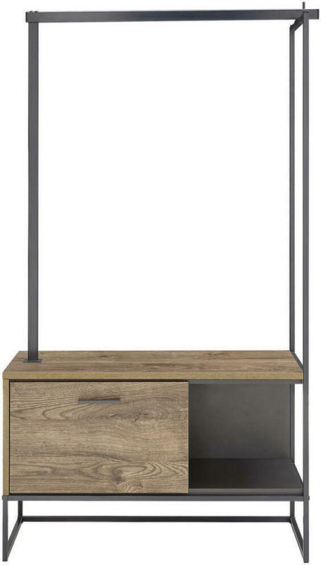 GARDEROBE Graphitfarben, Eichefarben