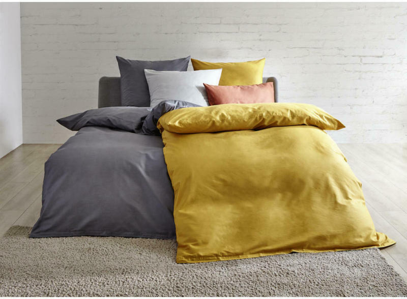 BETTWÄSCHE Satin Anthrazit