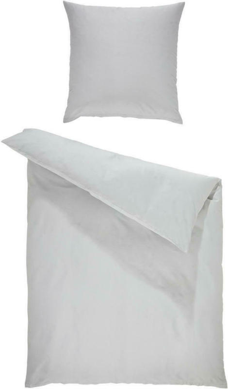 BETTWÄSCHE Satin Silberfarben