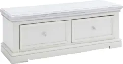 Garderobenbank 'Opus' , aus Kiefer, weiß