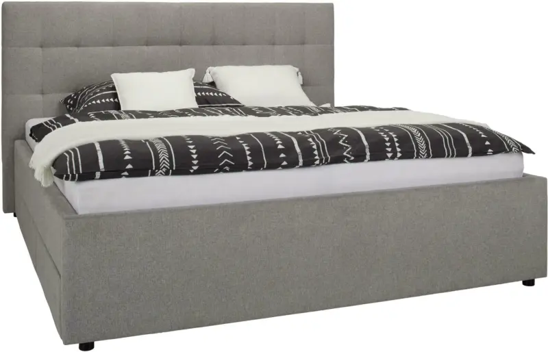 Polsterbett in Grau ca. 180x200cm