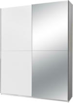 Möbelix Schwebetürenschrank mit Spiegel 170cm Starter, Weiß Dekor