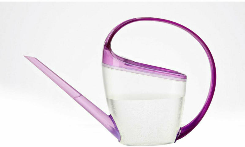 Blumengießkanne „Loop“, transparent/violet, 36x24 cm violett