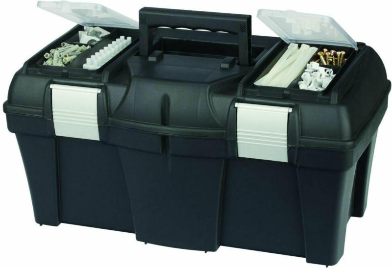 Werkzeugkoffer „Magnus Profi 18“, 44,5x22,5x24,5cm, schwarz 54x27,5x26 cm