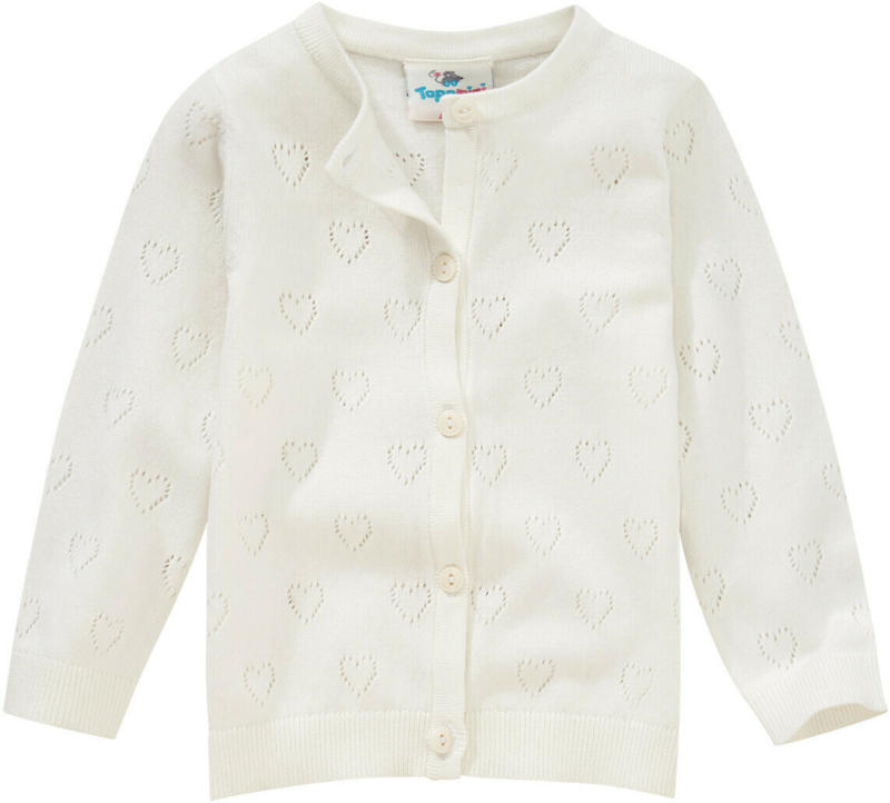 Baby Strickjacke mit Herz-Lochmuster