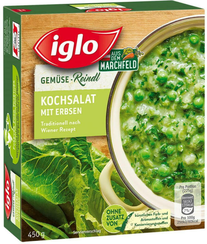 Iglo Kochsalat mit Erbsen