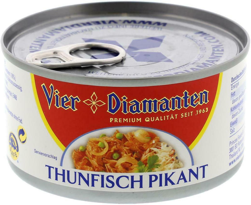 Vier Diamanten Thunfisch Pikant