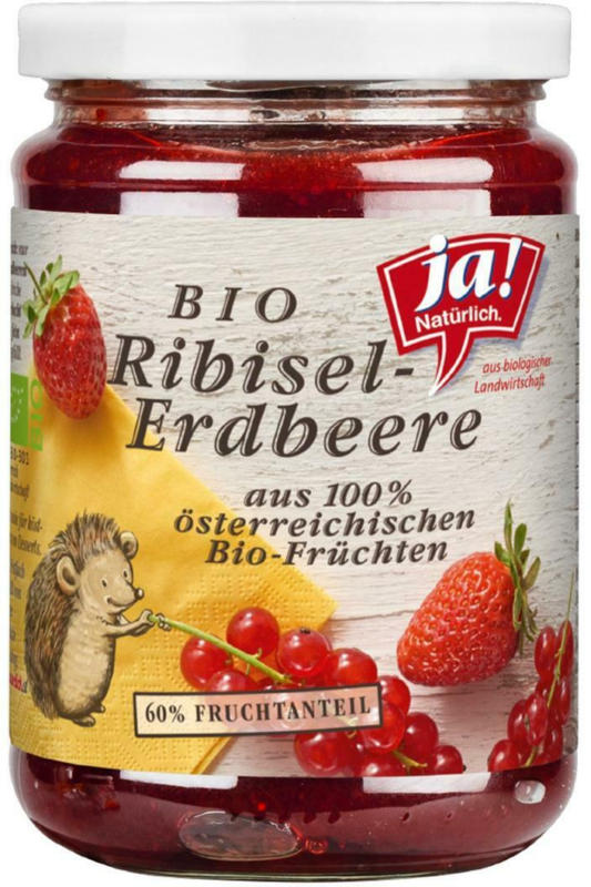 Ja! Natürlich Bio Ribisel-Erdbeere Fruchtaufstrich