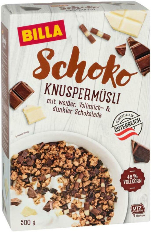 BILLA Knuspermüsli Schoko