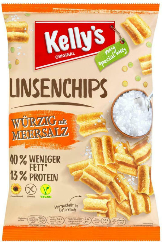 Kelly's Linsenchips mit Meersalz